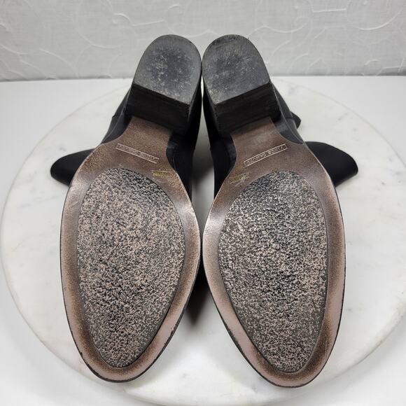 Vince‎ Camuto Helyn Ankle Boots Womens 8.5 Black Soft Leather Pull On Block Heel - Picture 7 of 16